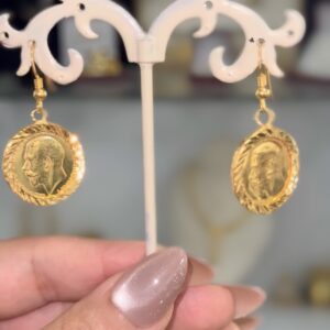 حلق ليره ايطار منقوش